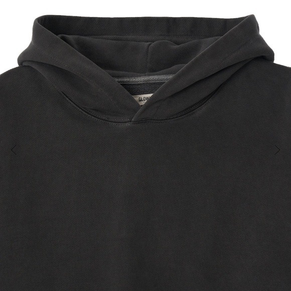 GLOWNY G CLASSIC WASHED BOXY HOODIE (CHARCOAL) - Picture 4 of 9